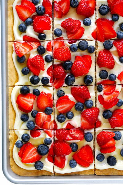 Fruit Pizza with Cream Cheese Frosting