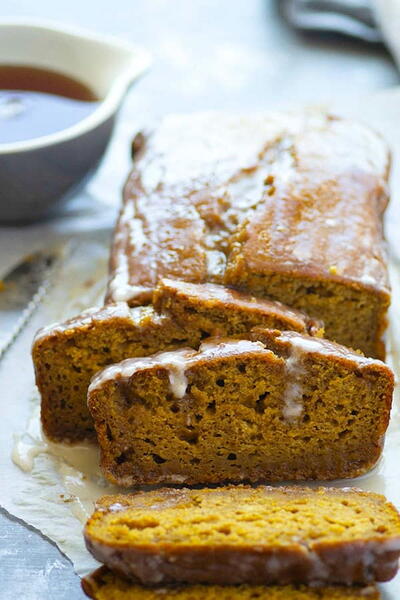 Moist Chai Spice Maple Pumpkin Bread