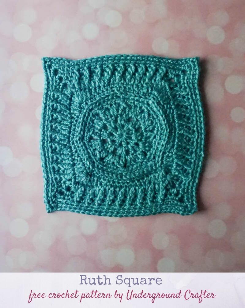 Patchwork Square Ruth Ruth Square | AllFreeCrochetAfghanPatterns.com