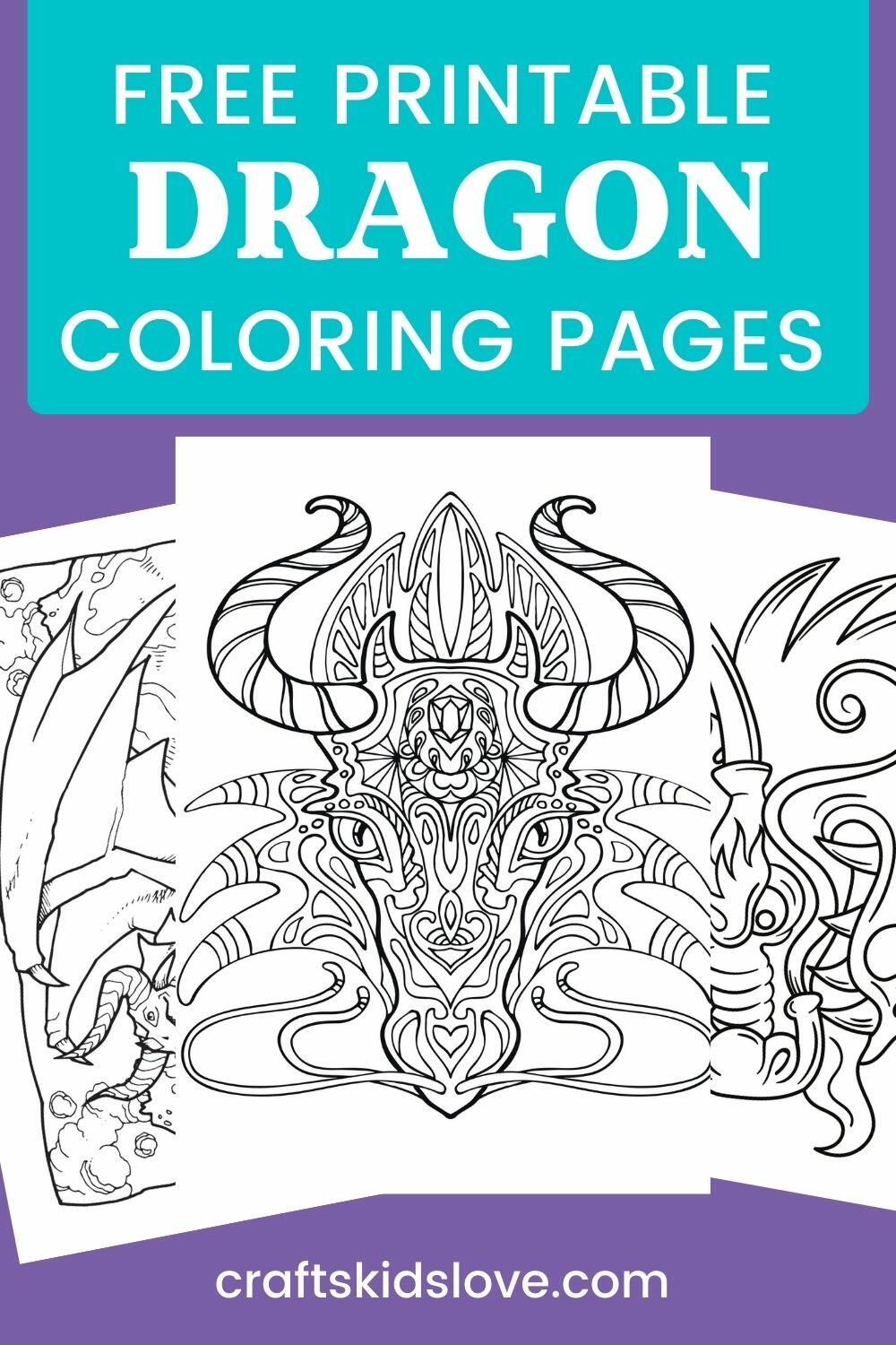 dragon coloring pages for kids blowing fire