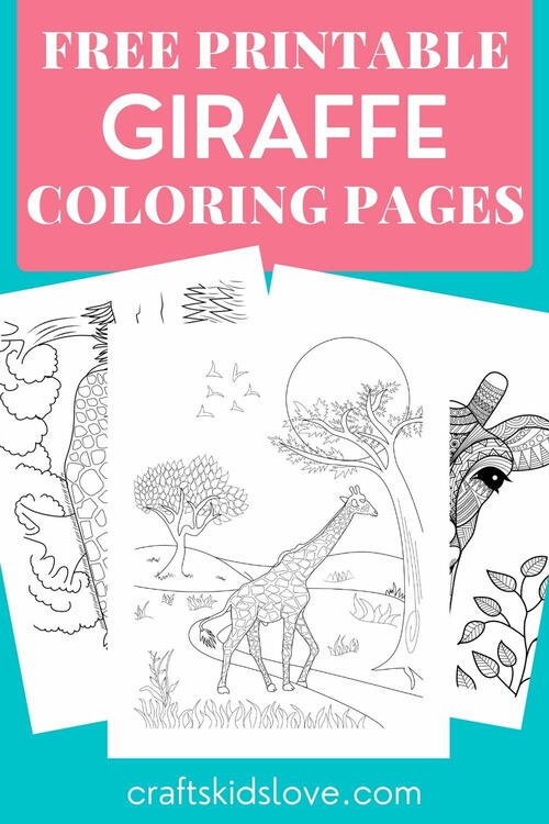 Free Printable Giraffe Coloring Pages