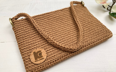 Crochet Handbag/ Clutch Purse With Lining