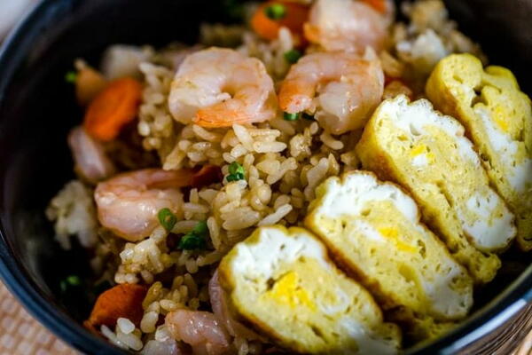 Japanese Fried Rice With Shrimp