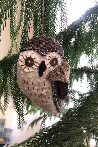 Sweet Owl Ornament Sewing Pattern