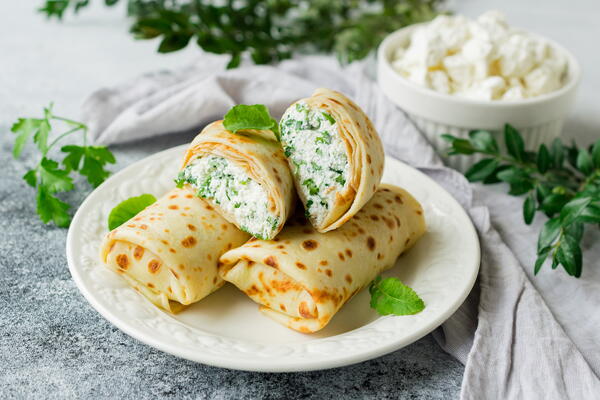 Cottage Cheese Crepes