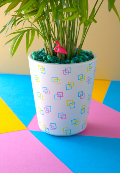 Retro Planter Decorating Idea