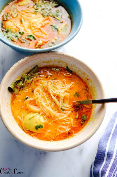 Restuarant Style Laksa Noodle Soup Recipe