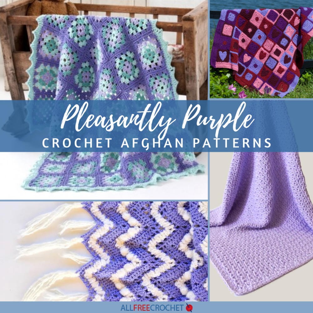 30+ Pleasantly Purple Crochet Afghan Patterns