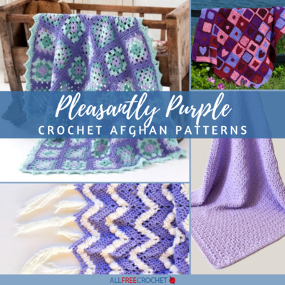 Pleasantly Purple Crochet Afghan Patterns