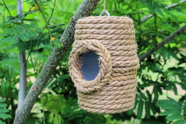 Upcycled Beehive Birdhouse