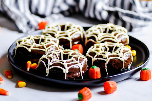 Halloween Spider Web Donuts