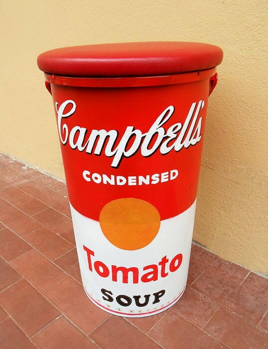 Campbells Soup Inspired DIY Stool