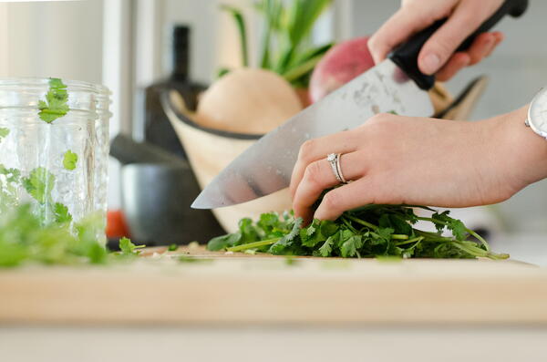 Chop your cilantro to freeze it.