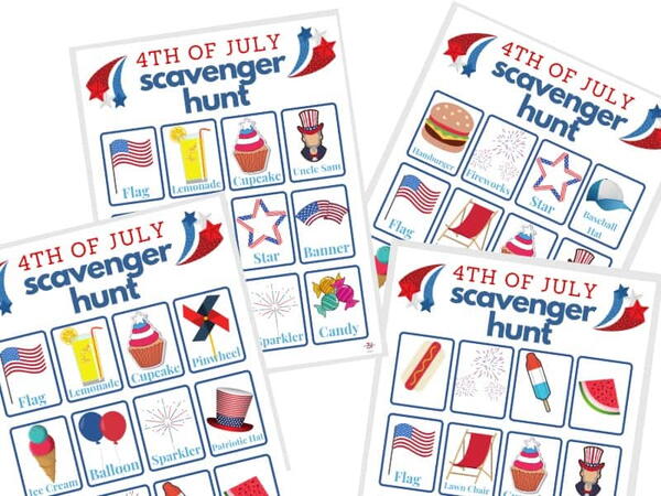 Scavenger Hunt Printable For The 4th Of July