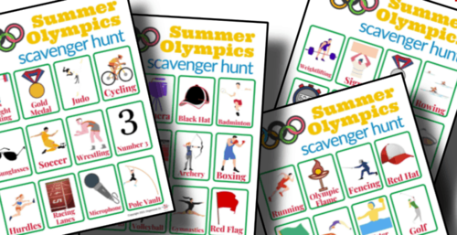 scavenger hunt for kids summer olympics allfreepapercrafts com