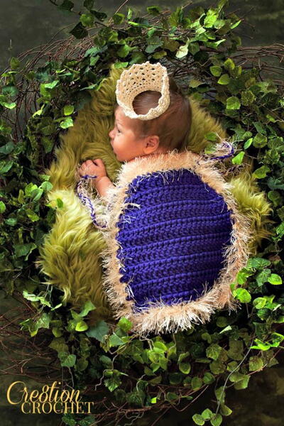 Crochet Baby Crown and Cape