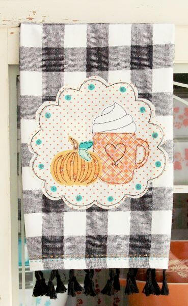 Pumpkin Spice DIY Dish Towel 