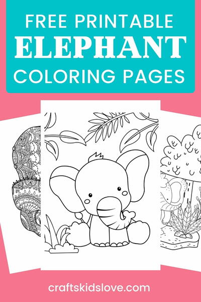 Free Printable Elephant Coloring Pages