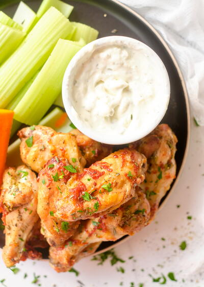 Air Fryer Parmesan Chicken Wings With Rosemary