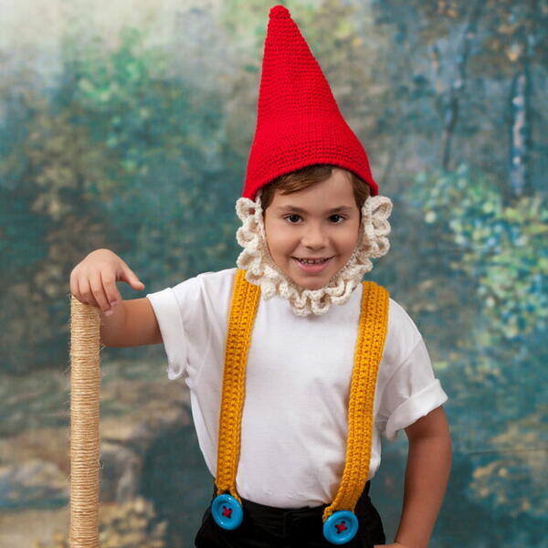 Garden Gnome Kid Costume Crochet Pattern