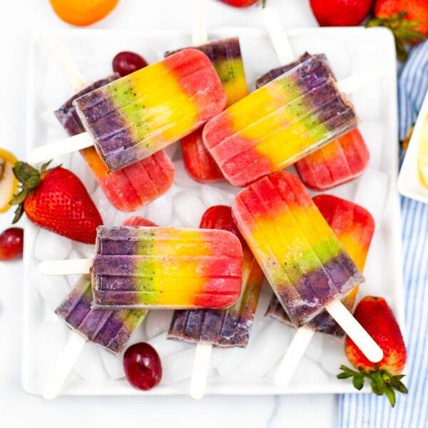 Rainbow Popsicles