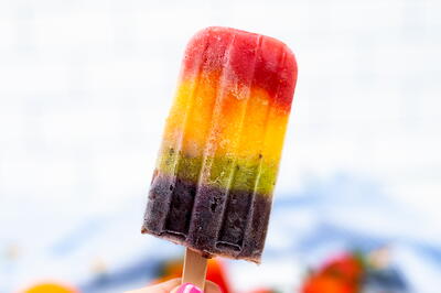 Rainbow Fruit Ice Pops