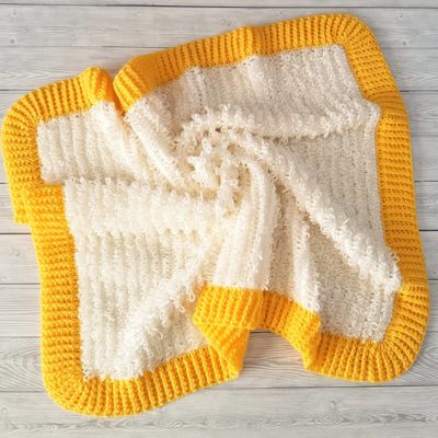 Loops & Ridges Baby Blanket Free Pattern