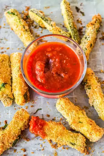 Parmesan Garlic Zucchini Fries (oven Baked Or Air Fryer)