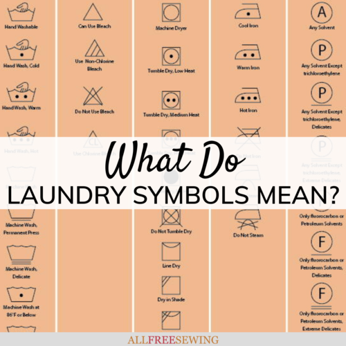 What Do Laundry Symbols Mean Laundry Symbols Chart PDF