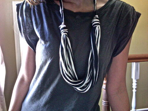 Striped Tee Necklace