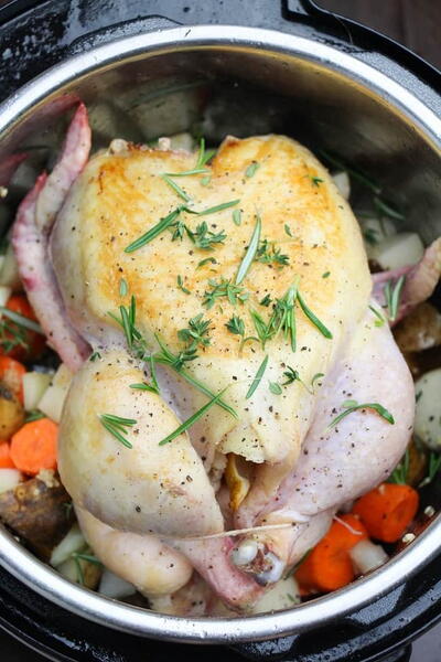 Instant Pot Whole Chicken With Vegetables