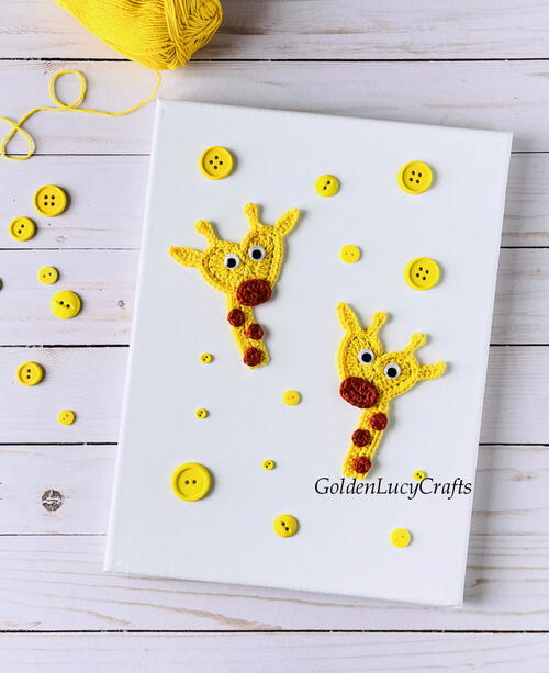 Giraffe Crochet Wall Art