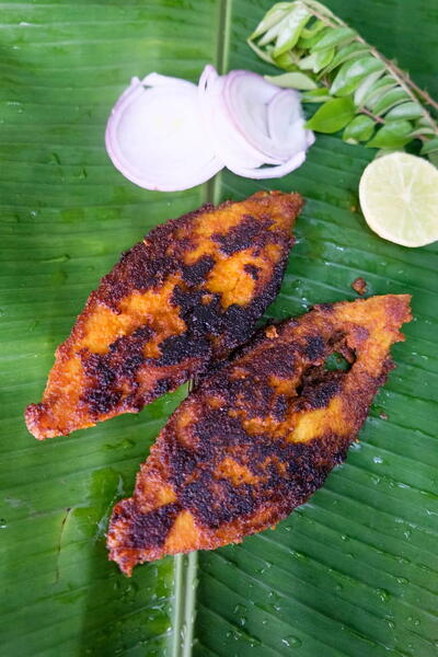 Reatuarant Style Fried Fish  With Shallots And Coconut