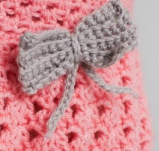 Crochet Bow Applique