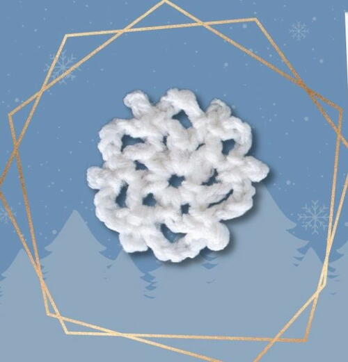 Crochet Snowflake Applique