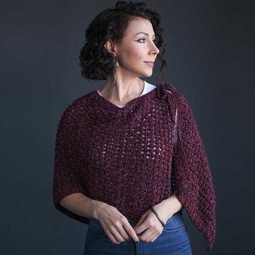 Wine Country Beginner Knit Shawl