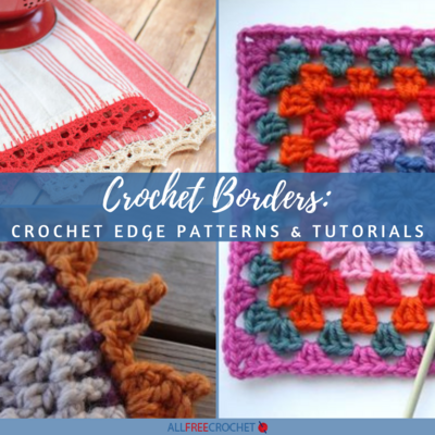 Crochet Edging Pattern, Crochet Border Pattern Beginner. Crochet Openwork  Trim for Fabric Decor. Detailed Tutorial Pdf. 