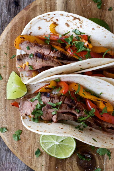 Sous Vide Flank Steak Fajitas