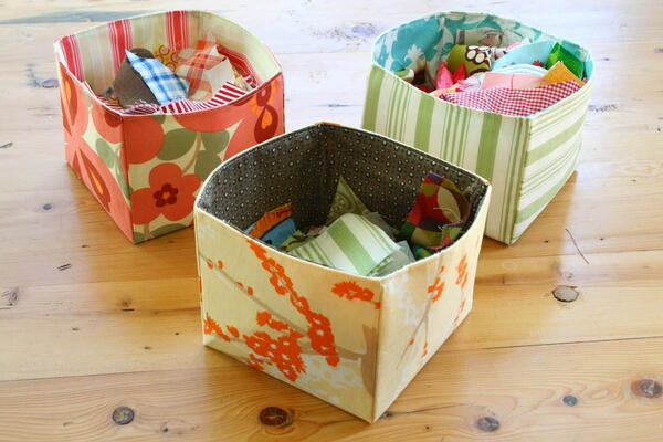 29 Patterns for Fabric Boxes and Baskets | AllFreeSewing.com
