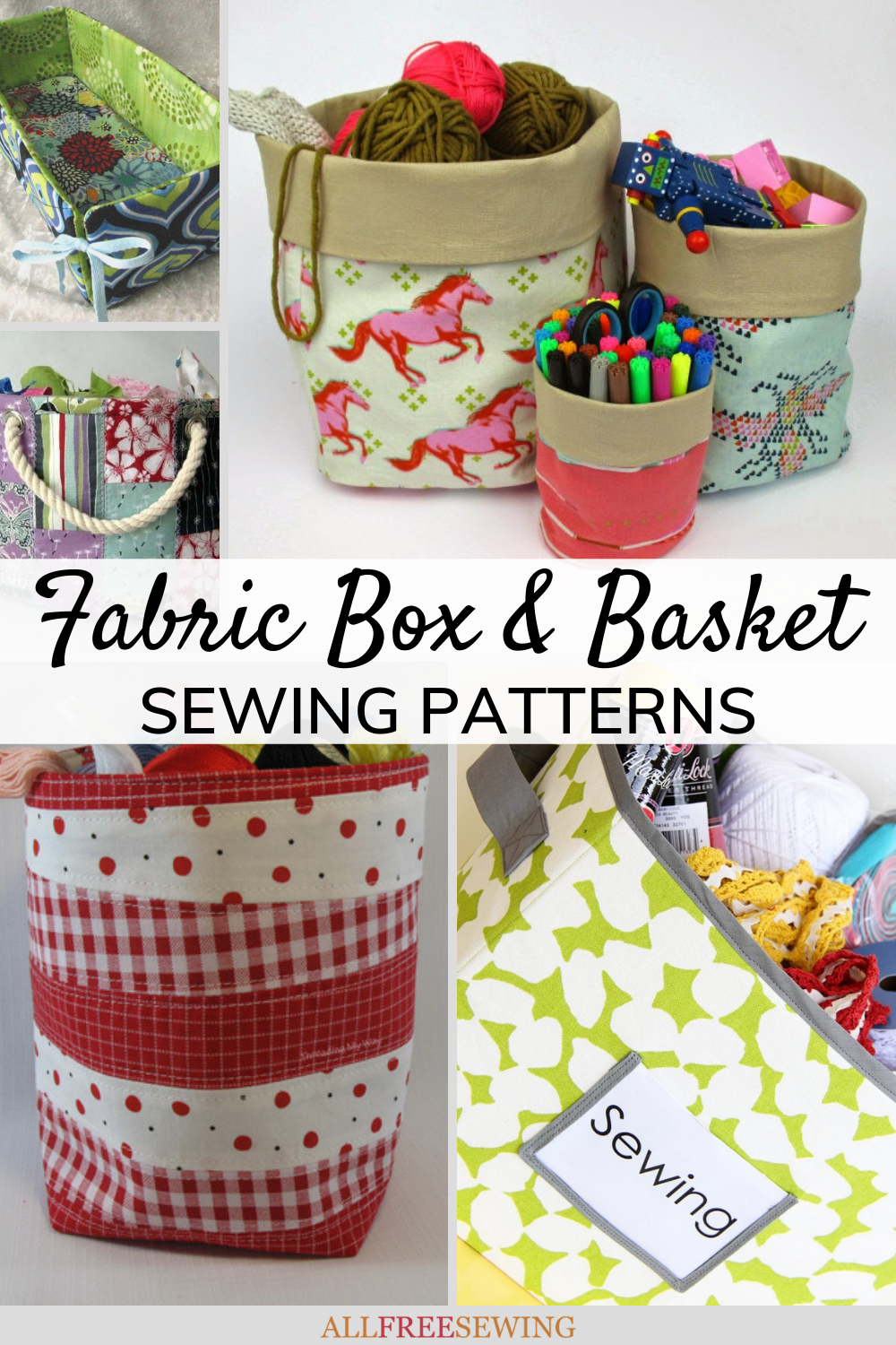 29 Patterns for Fabric Boxes and Baskets | AllFreeSewing.com