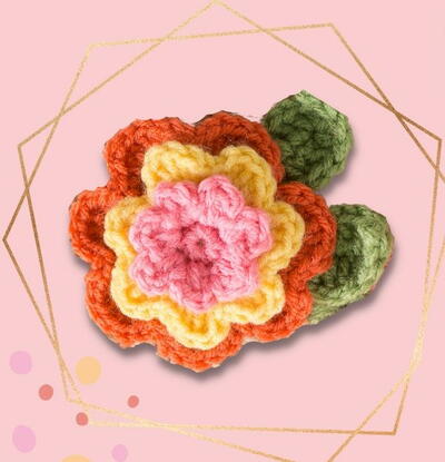 Spring Fling Crochet Flower Applique