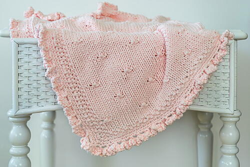 Grace Baby Blanket (rosebuds And Ruffles)