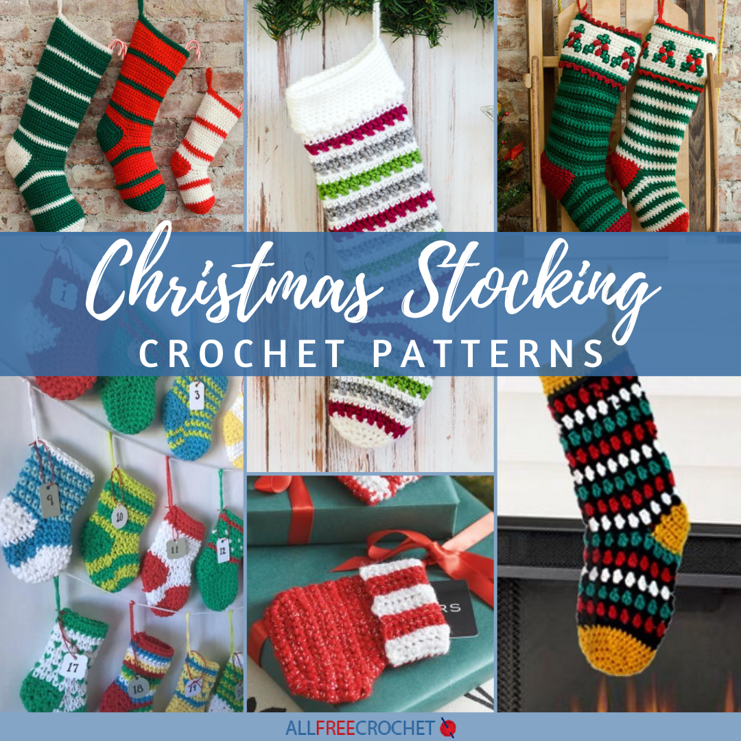 Crochet Stocking Pattern Santa Hat Pattern Mini Santa Hat and Mini Stocking Crochet Pattern Bundle Christmas Crochet Pattern Bundle