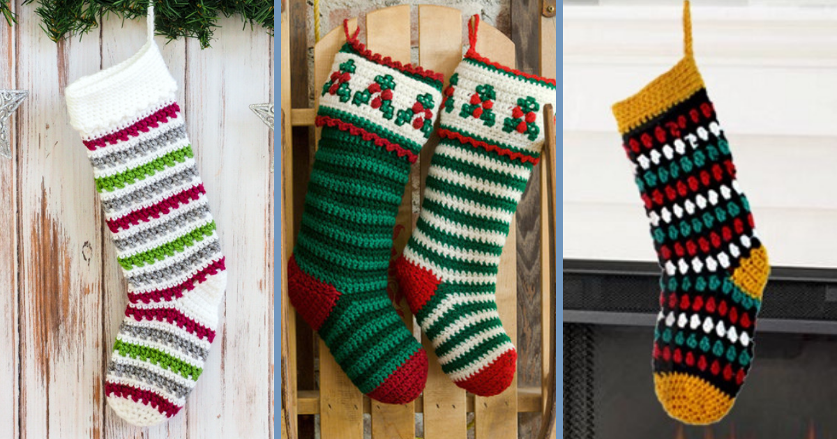 40 Free Crochet Christmas Stocking Patterns | AllFreeCrochet.com