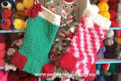 Big Crochet Christmas Stocking