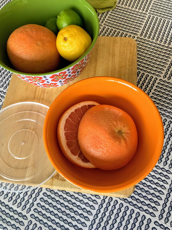 Grapefruit Stored in Airtight Container