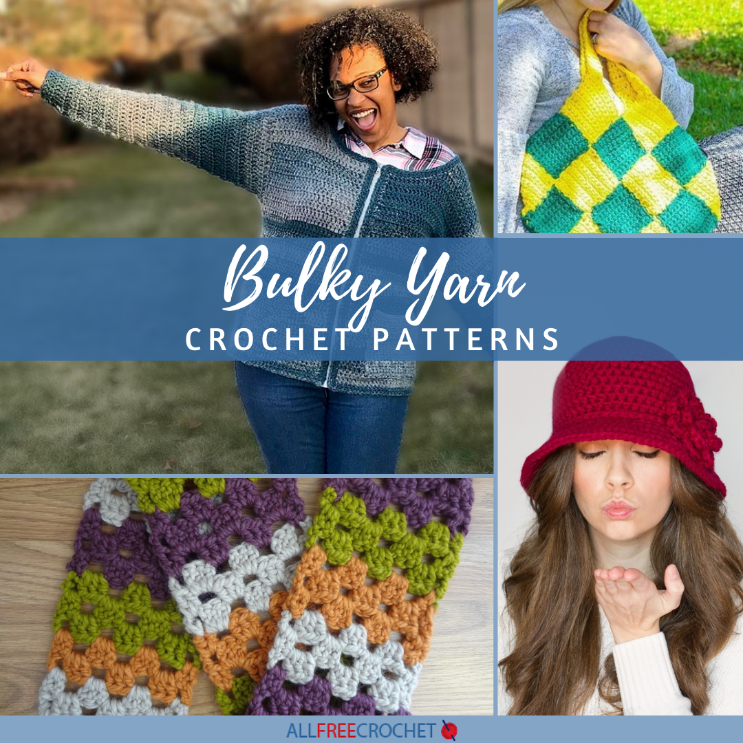 54 Bulky Yarn Crochet Patterns | AllFreeCrochet.com