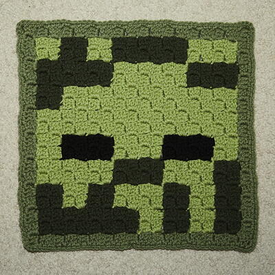 Minecraft Zombie C2c Crochet Block