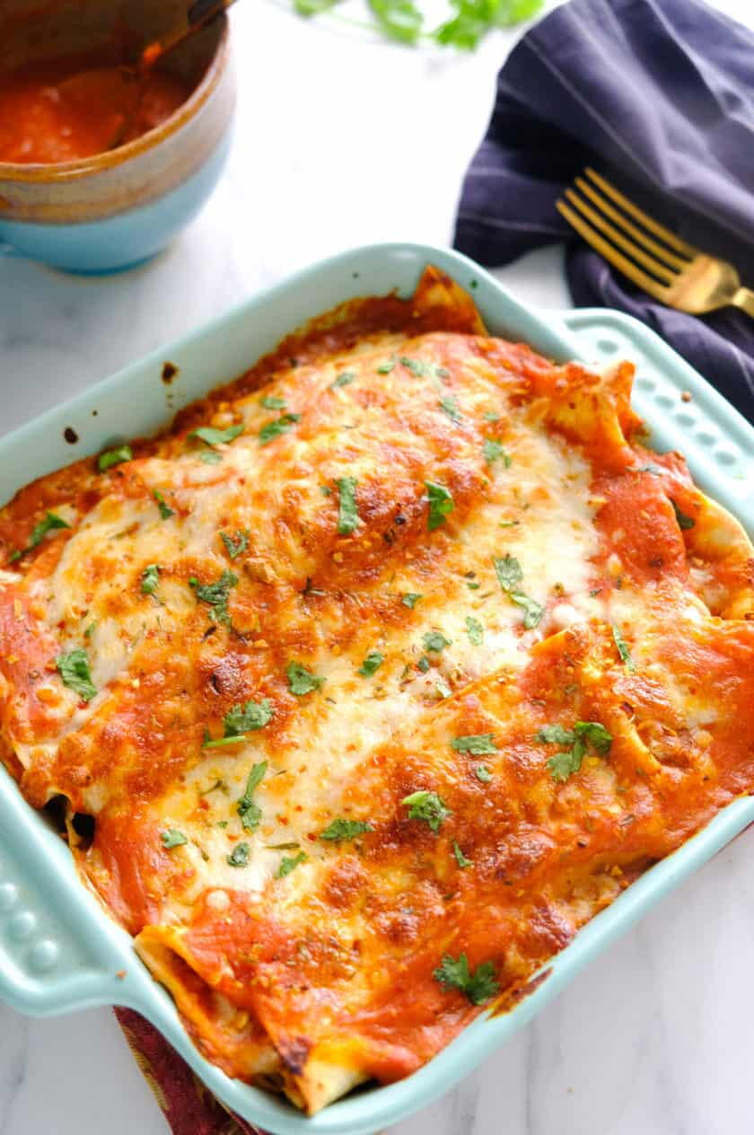 Copycat Creamy Chicken Enchiladas | AllFreeCopycatRecipes.com