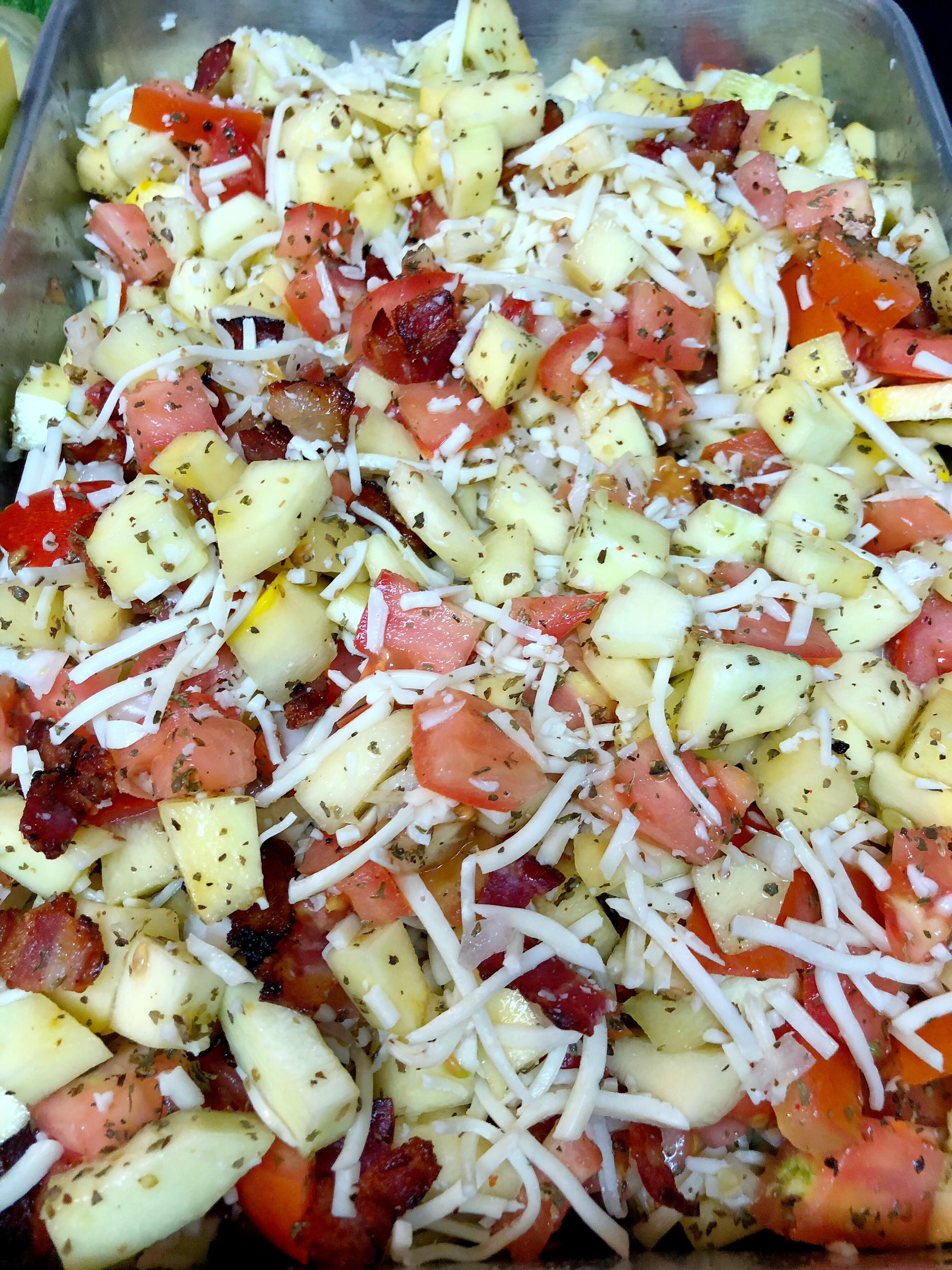 Cheesy Zucchini Bacon Casserole